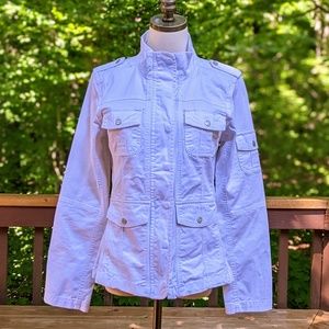 Kensie White Cotton Military Jacket (NWOT)